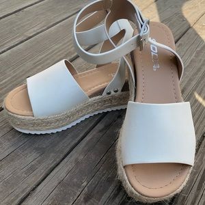 White espadrilles size 5.5